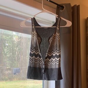 Chevron Patterned Knit Vest